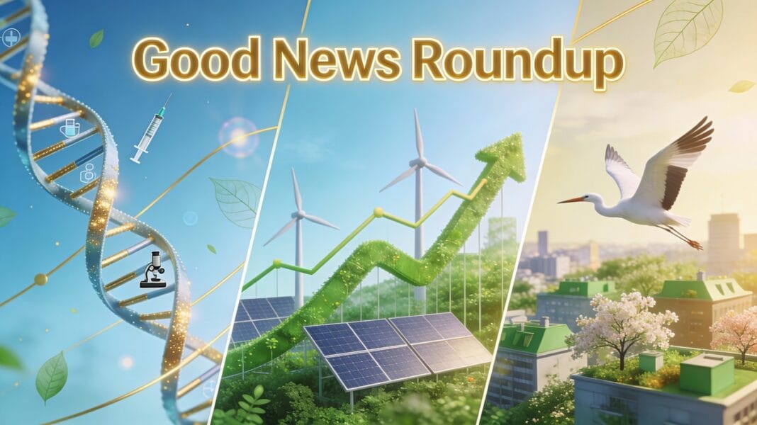good news roundup gene therapy, climate progress & nature's return