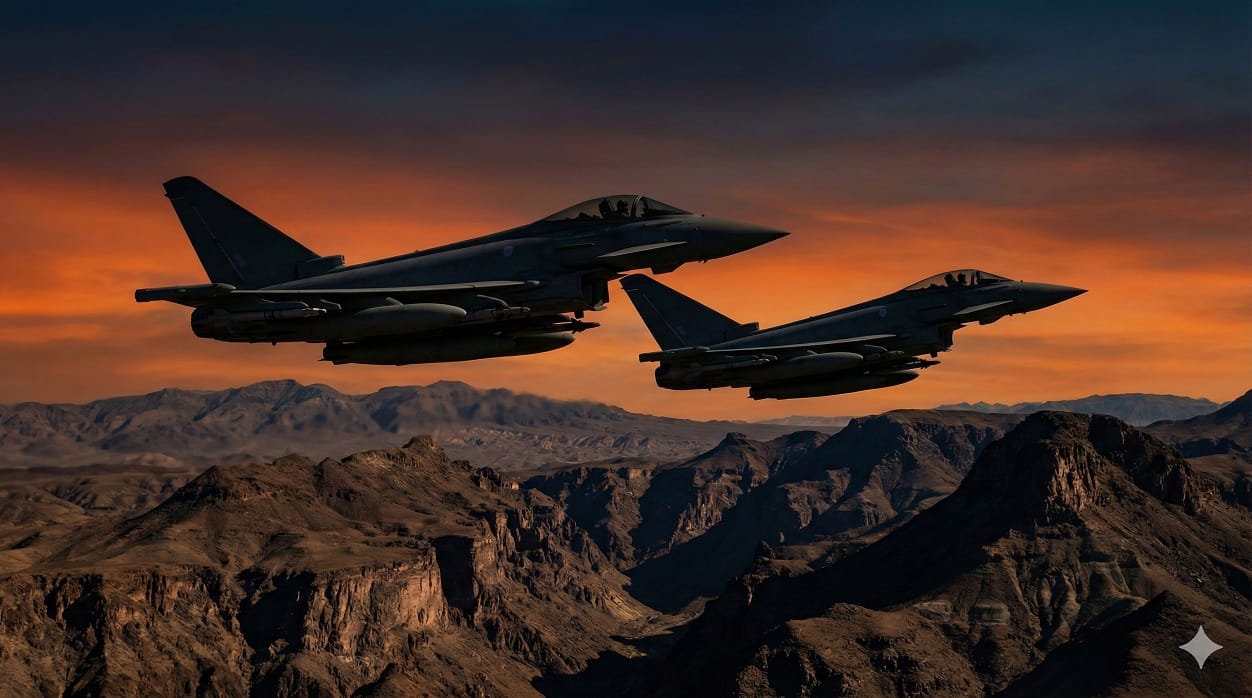 RAF & French Jets Strike Daesh Base in Syria