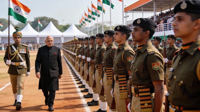 State dignity State Dignity: Vice-President Conducting Official NCC Guard of Honour Inspection