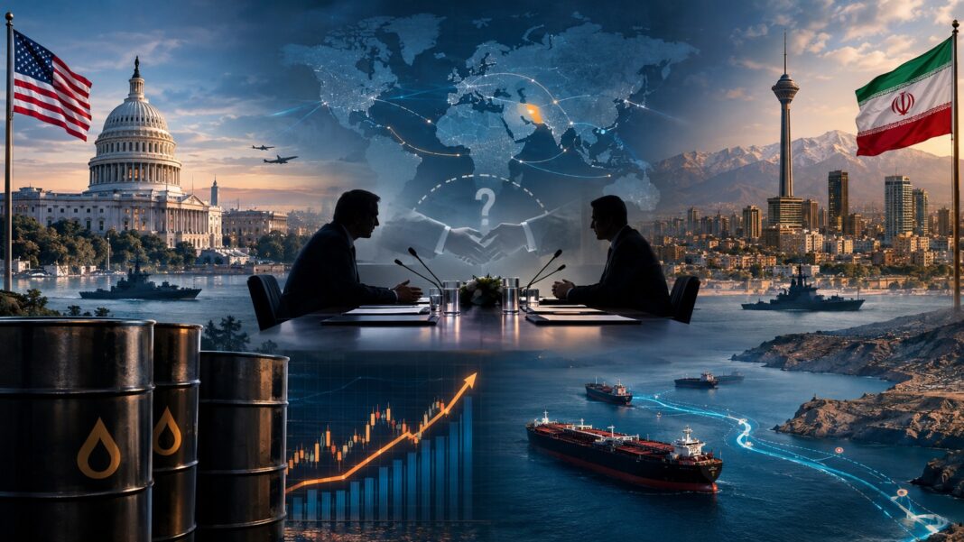 U.S.-Iran negotiations and oil market uncertainty amid tensions over the Strait of Hormuz